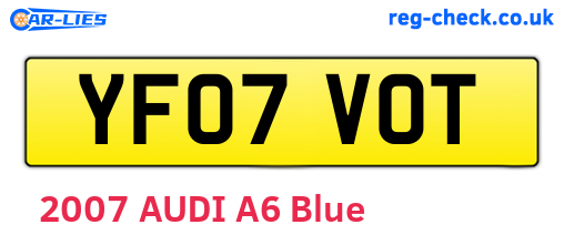 YF07VOT are the vehicle registration plates.