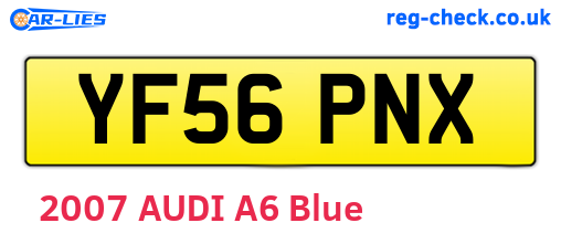 YF56PNX are the vehicle registration plates.
