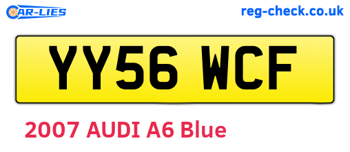 YY56WCF are the vehicle registration plates.