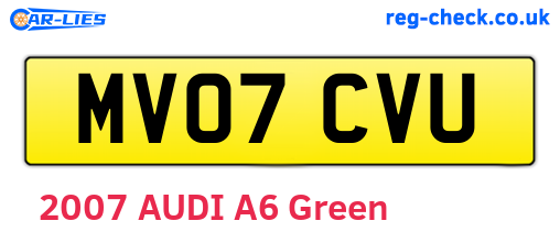 MV07CVU are the vehicle registration plates.