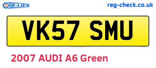 VK57SMU are the vehicle registration plates.