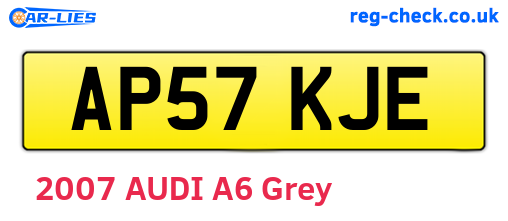 AP57KJE are the vehicle registration plates.