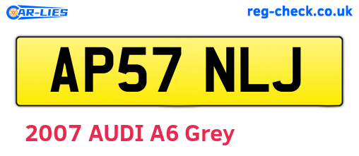 AP57NLJ are the vehicle registration plates.