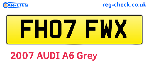 FH07FWX are the vehicle registration plates.