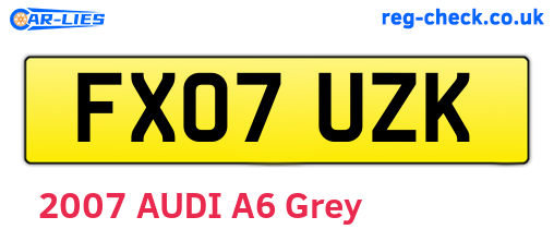 FX07UZK are the vehicle registration plates.