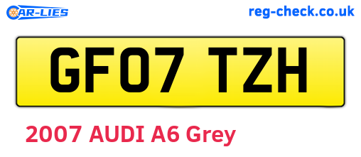 GF07TZH are the vehicle registration plates.