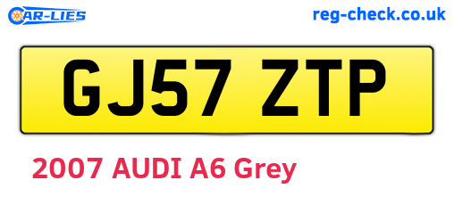 GJ57ZTP are the vehicle registration plates.