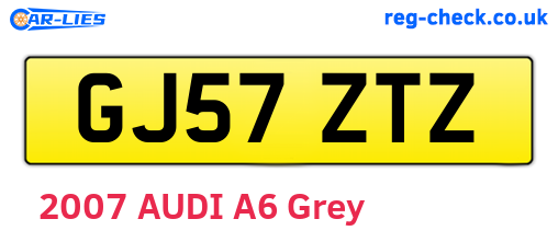 GJ57ZTZ are the vehicle registration plates.