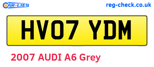 HV07YDM are the vehicle registration plates.