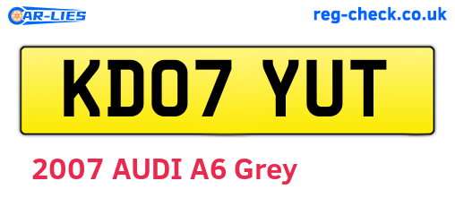 KD07YUT are the vehicle registration plates.