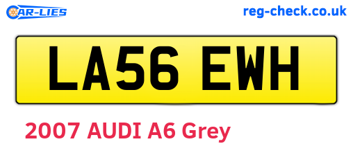LA56EWH are the vehicle registration plates.