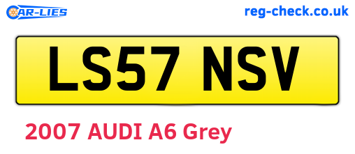 LS57NSV are the vehicle registration plates.