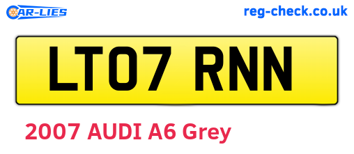 LT07RNN are the vehicle registration plates.