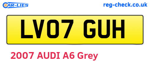 LV07GUH are the vehicle registration plates.