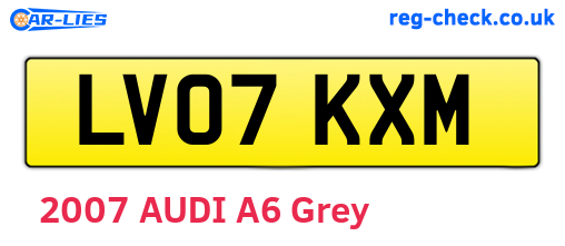 LV07KXM are the vehicle registration plates.