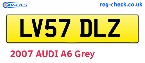 LV57DLZ are the vehicle registration plates.