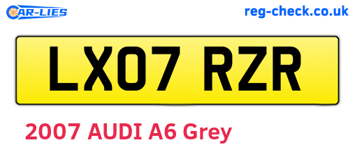 LX07RZR are the vehicle registration plates.