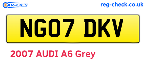 NG07DKV are the vehicle registration plates.