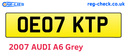 OE07KTP are the vehicle registration plates.