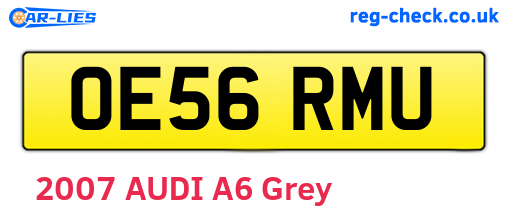 OE56RMU are the vehicle registration plates.