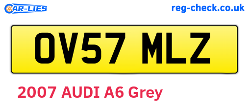 OV57MLZ are the vehicle registration plates.