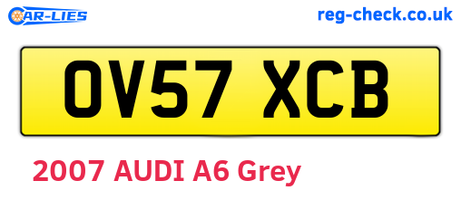 OV57XCB are the vehicle registration plates.