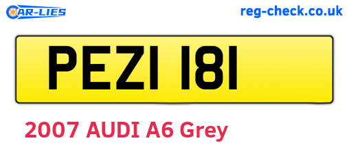 PEZ1181 are the vehicle registration plates.