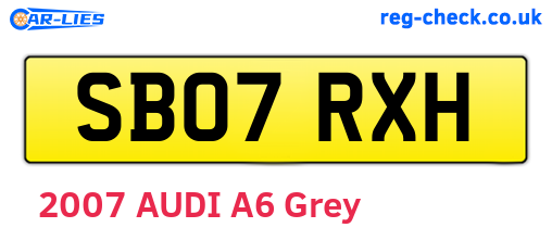 SB07RXH are the vehicle registration plates.