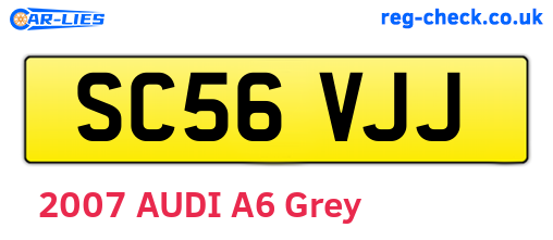SC56VJJ are the vehicle registration plates.