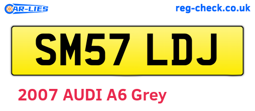 SM57LDJ are the vehicle registration plates.