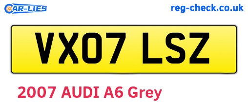 VX07LSZ are the vehicle registration plates.