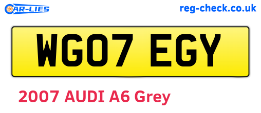 WG07EGY are the vehicle registration plates.