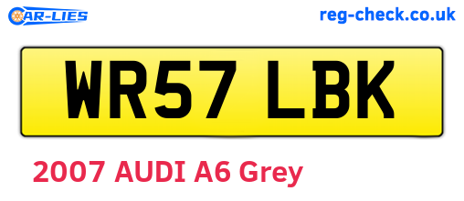 WR57LBK are the vehicle registration plates.