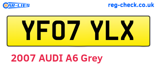 YF07YLX are the vehicle registration plates.