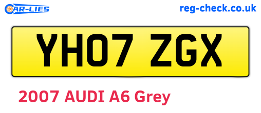 YH07ZGX are the vehicle registration plates.