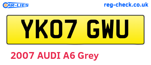 YK07GWU are the vehicle registration plates.