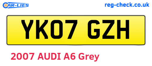 YK07GZH are the vehicle registration plates.