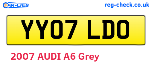 YY07LDO are the vehicle registration plates.