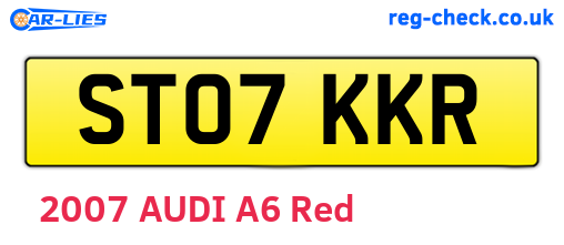 ST07KKR are the vehicle registration plates.