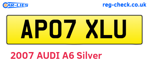 AP07XLU are the vehicle registration plates.