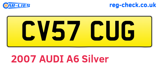 CV57CUG are the vehicle registration plates.