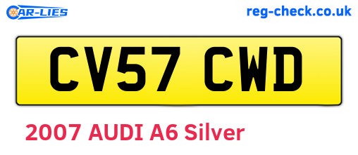 CV57CWD are the vehicle registration plates.