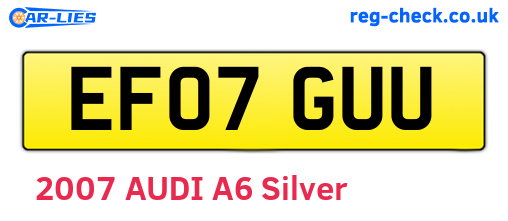 EF07GUU are the vehicle registration plates.