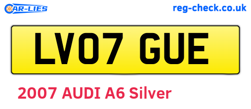 LV07GUE are the vehicle registration plates.