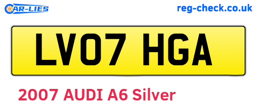 LV07HGA are the vehicle registration plates.