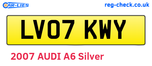 LV07KWY are the vehicle registration plates.