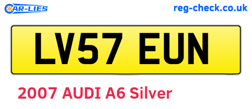LV57EUN are the vehicle registration plates.