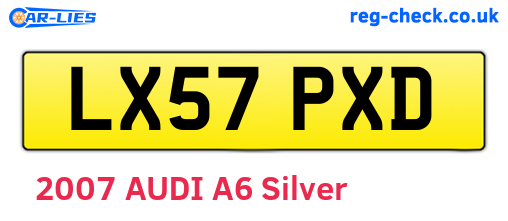 LX57PXD are the vehicle registration plates.