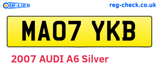 MA07YKB are the vehicle registration plates.