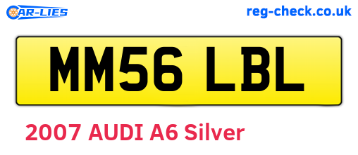 MM56LBL are the vehicle registration plates.